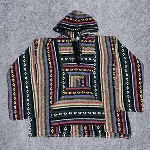 Vintage 90s Tribal Logo Pattern Multicolor‎ Sweatshirt Adult Boxy Small